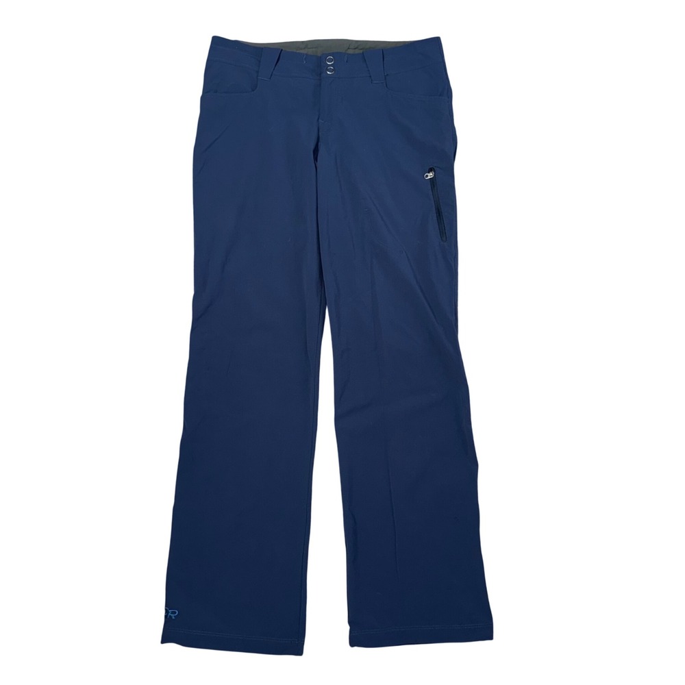 Outdoor Research Womens Hiking Pants Size 8 Navy Blue Zip Pocket Straight Leg